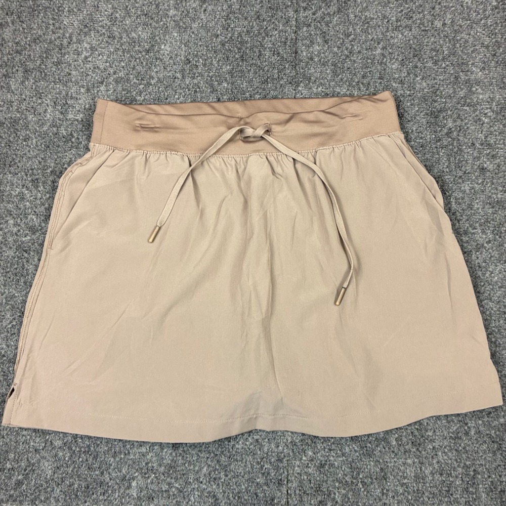 90 Degree Reflex Womens Size Large W30 Tan Athletic Skort Drawstring Pockets